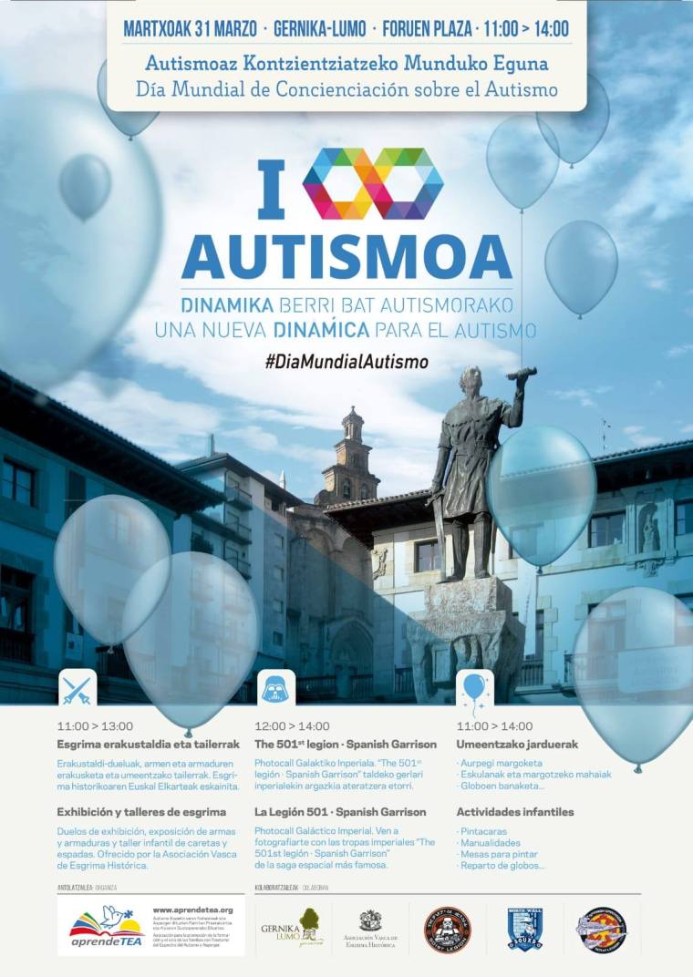 Cartel aprendeTEA día Mundial Autismo Gernika